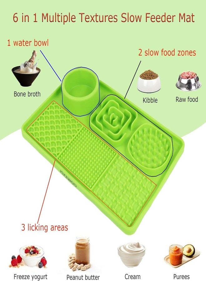 VALUEVIBES Lick Mat for Dogs - Slow Feeder Licking Mat with Suction Cups | Silicone Feeding Mat for Anxiety Relief | Suitable for Peanut Butter, Yogurt, and Wet Food (Dark Green) - Image 2